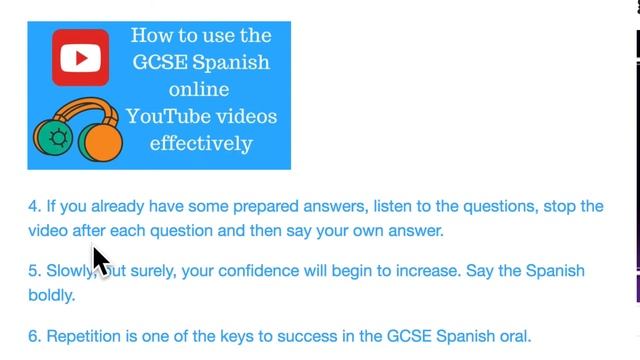 Top tips for the Spanish GCSE Oral (9-1) смотреть онлайн
