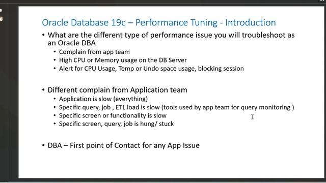Oracle 19c Performance Tuning Series- Video 001 смотреть онлайн