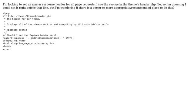 Wordpress: Recommended location to set response headers? смотреть онлайн