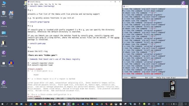 Emacs Consult Package -- Key features and some tweaks смотреть онлайн