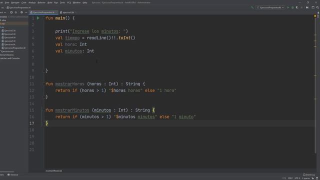 24. Ejercicios en Kotlin | Condicionales | Convertir en horas los minutos ingresados смотреть онлайн