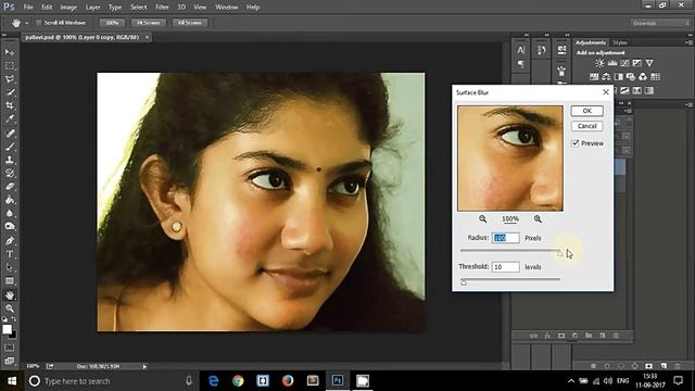 #8 Photoshop CC Tutorial for beginners in Tamil | Blur Tool смотреть онлайн