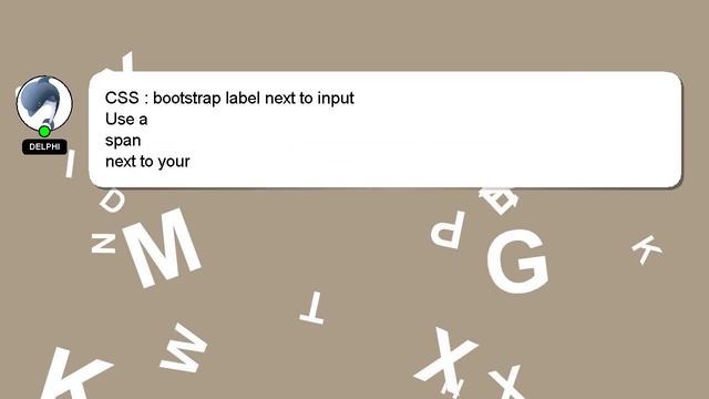 CSS : bootstrap label next to input смотреть онлайн