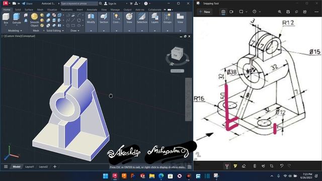 Ex 16 || autocad 3D || chapter 4 смотреть онлайн