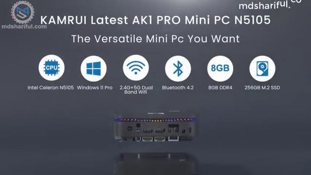 NiPoGi AK1 Pro Review Mini PC With Celeron N5105 Processor | Mdshariful