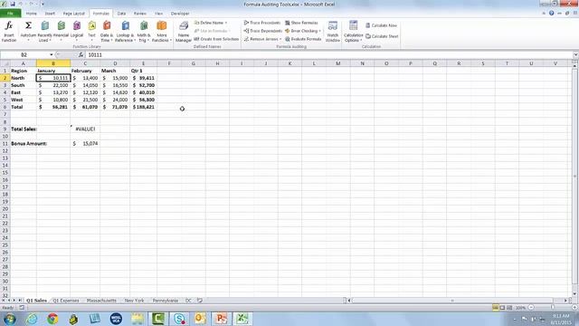 Using Excel's Formula Auditing Tools смотреть онлайн