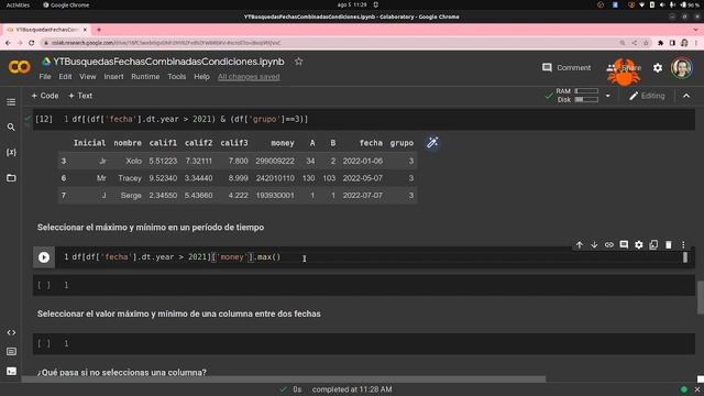 ?+? ¿Cómo hacer búsquedas con fechas y condiciones en Pandas? | Búsquedas y filtros| Python смотреть онлайн