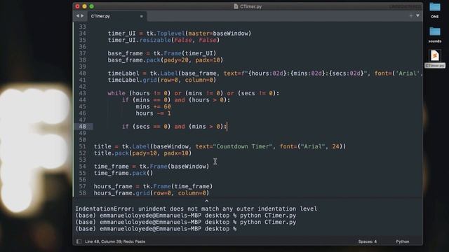 Code a Countdown Timer using Python and Tkinter | Tkinter Project Series смотреть онлайн
