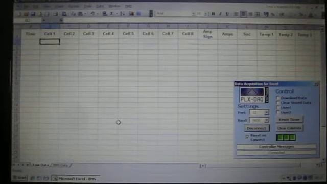 BMS Data Logging into Excel Spreadsheet смотреть онлайн