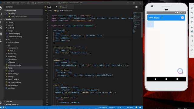 Dynamically Add / Remove Component with Animation in React Native смотреть онлайн