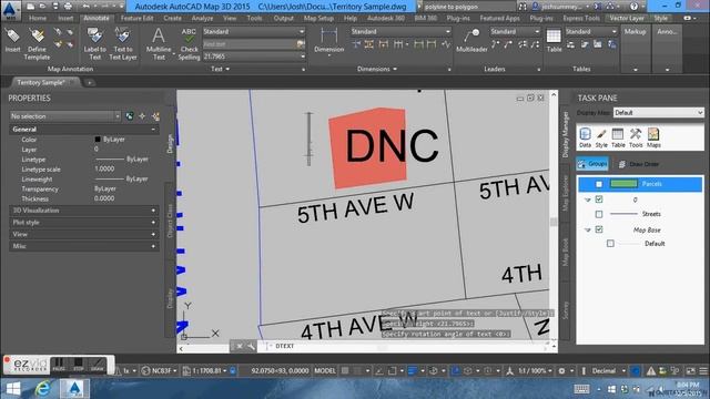 Territory Mapping AutoCAD Map 3D Part 3 смотреть онлайн