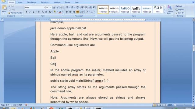 Command Line Argument in JAVA смотреть онлайн