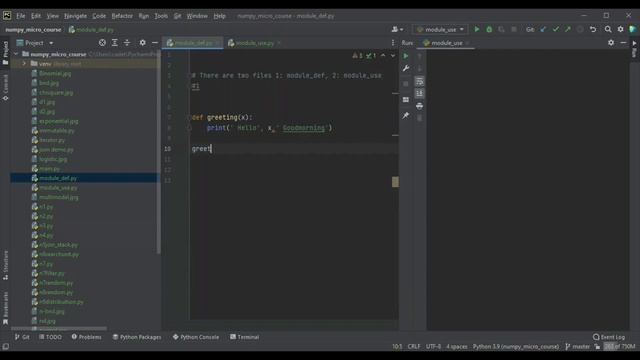 Python module def and usage смотреть онлайн