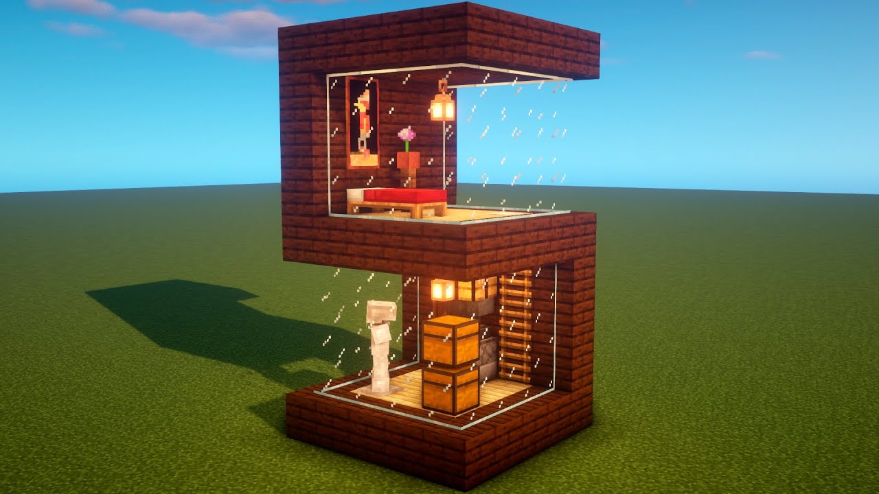 ХАЙ ТЕК ДОМ В МАЙНКРАФТЕ ИЗ ДЕРЕВА! смотреть онлайн