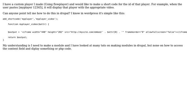 Drupal: Create videoplayer shortcode module for drupal 7 (2 Solutions!!) смотреть онлайн