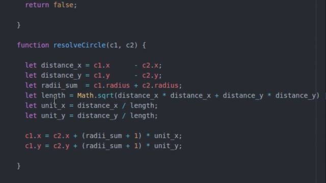 Circle VS Circle Collision Response Tutorial смотреть онлайн