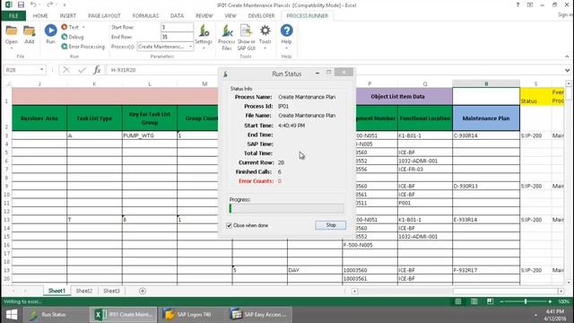 IP01 - Create Maintenance Plan From Excel смотреть онлайн