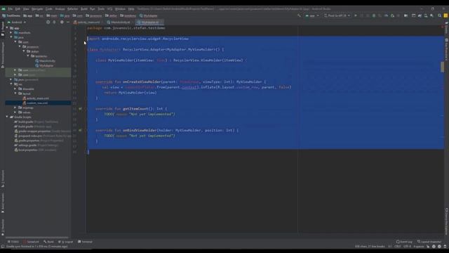 RecyclerView Adapter as Live Template - Android Studio Tutorial смотреть онлайн