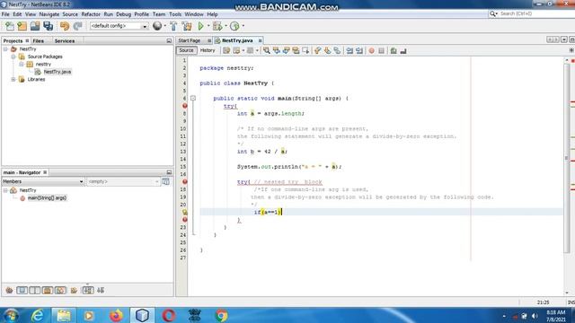 Java the complete Reference Ninth Edition (Chapter 10) Example (6) Nested try Statements смотреть онлайн