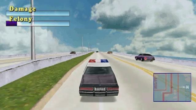 Driver 1 - Miami copcar gameplay (test video) смотреть онлайн