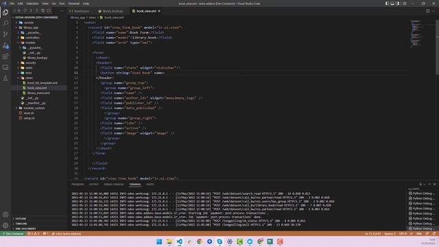 How to add a status bar with buttons and actions to it in Odoo 15 смотреть онлайн
