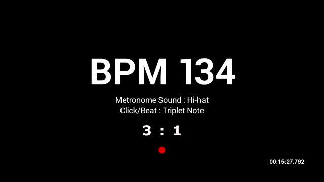 Metronome BPM 134 / Hi-hat / Triplet смотреть онлайн