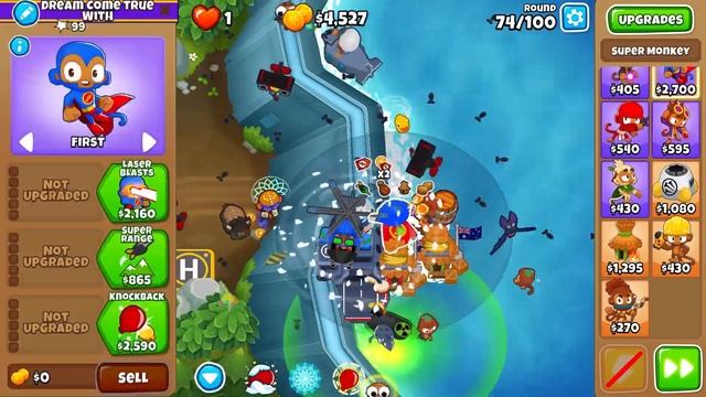 Flooded Valley Chimps with Tech Terror and Super Brittle! WoF Day 40 - Bloons TD 6 смотреть онлайн