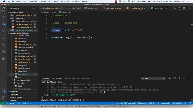 Error ERR REQUIRE ESM | Must use import to load ES Module смотреть онлайн