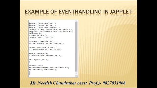 Java Swing | JApplet | JLables with Example | Programming in java | By Mr. Neetish Chandrakar смотреть онлайн