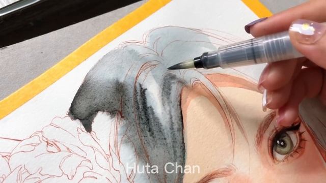 How My Drawing Is With CHEAP WATERCOLOR | Huta Chan