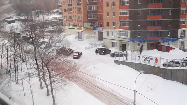 Проба таймЛапс Хабаровск зимняя улица/Timelapse test Khabarovsk winter street смотреть онлайн