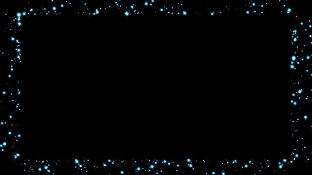 Голубые блески рамка на черном фоне - футажи для видеомонтажа. | Бесплатные футажи для монтажа смотреть онлайн