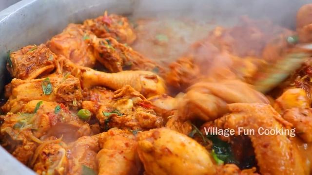 CHICKEN SUKKA KERALA STYLE | Village Chicken Chukka Recipe | Spicy Chicken Cooking and Eating смотреть онлайн