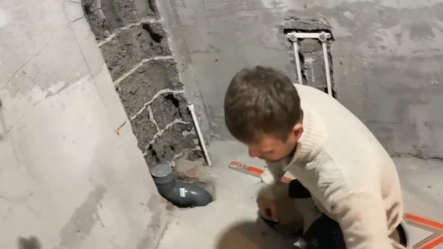 Переделка канализации под установку инсталляции и укладку плитки смотреть онлайн