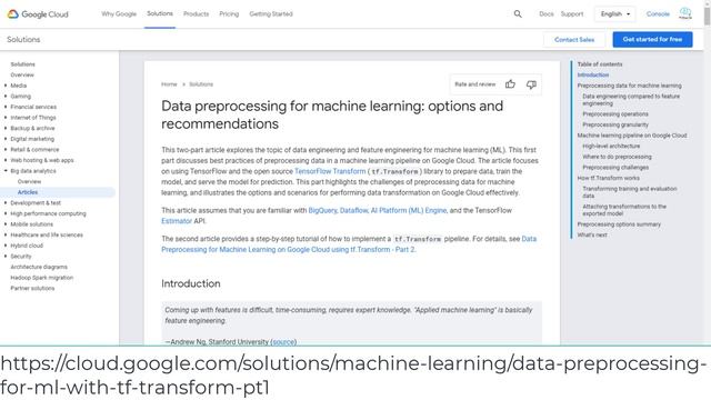 Google Cloud Machine Learning (Google Cloud PDE Last-minute Cheat Sheet Series)
