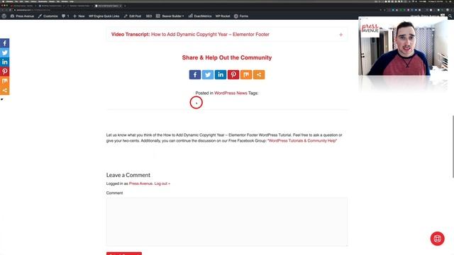 How to Add Dynamic Copyright Year - Elementor Footer смотреть онлайн