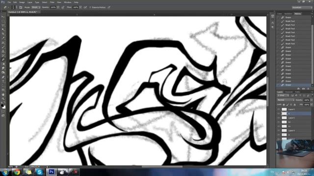 Pen mouse graffiti test | Photoshop Speedart | By soke смотреть онлайн