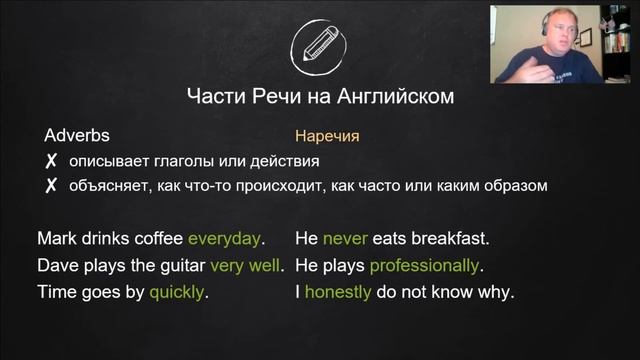 Части Речи в английском | Краткий обзор с примерами смотреть онлайн