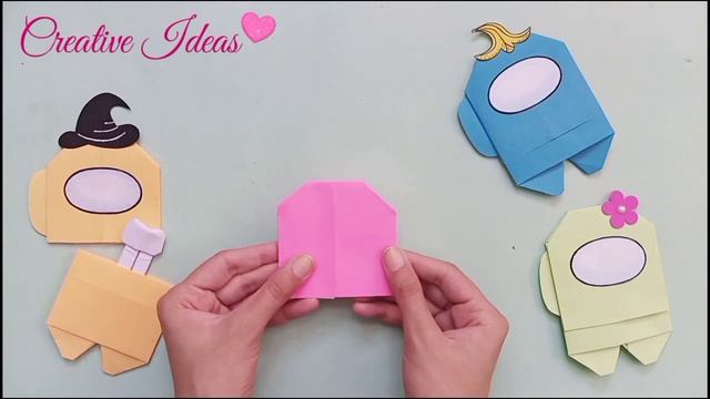 How to make Among Us | Origami paper Among Us | Origami Among us | Creative Ideas смотреть онлайн