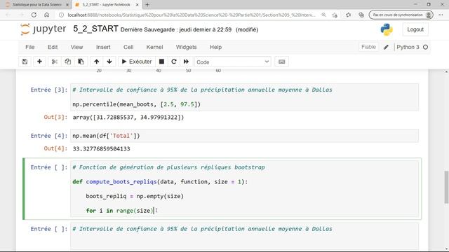Calcul des intervalles de confiance Bootstrap смотреть онлайн