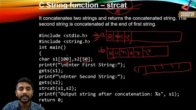 C String Functions | Strlen(), Strcpy(), Strcat() | In Hindi смотреть онлайн