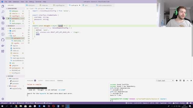 Ideas App (ReactJS, Typescript) #2 - Connecting to the login endpoint смотреть онлайн