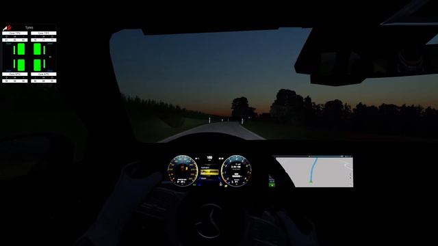 Assetto Corsa - Mercedes AMG A45s 421 HP Brabus Kit - Ride night POV смотреть онлайн