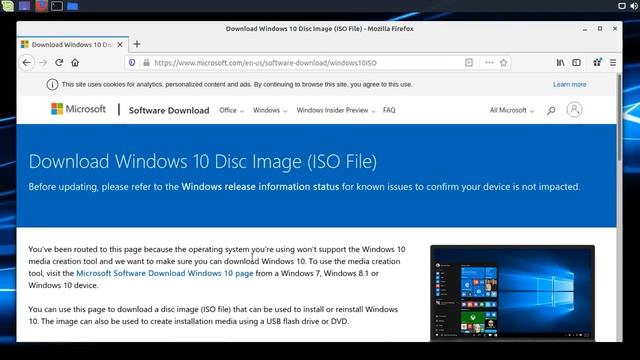 Windows 10 ISO direkt von Microsoft смотреть онлайн