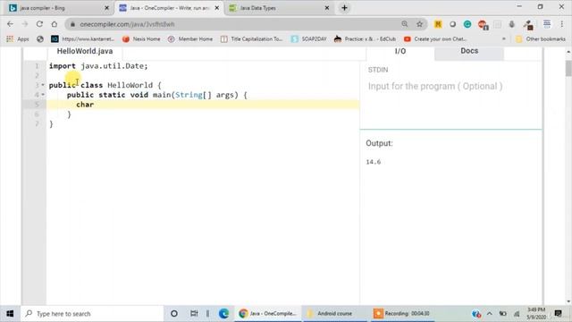2 Data types and variables in Java смотреть онлайн
