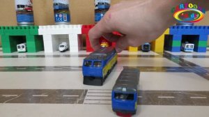 Городской транспорт и Железная дорога | Развивающее видео про игрушки вагон Метро и Поезда для дете