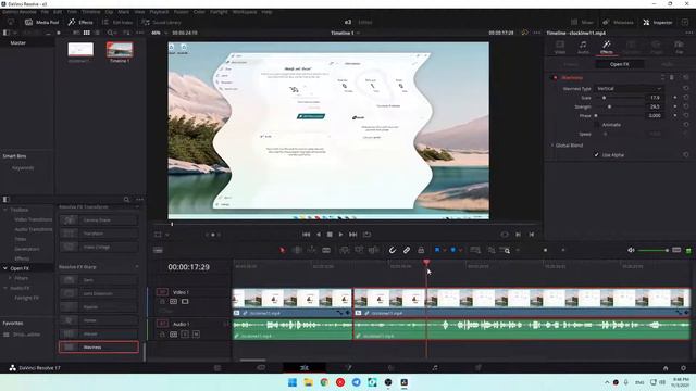 Как сделать эффект волн в Davinci resolve - Waviness смотреть онлайн