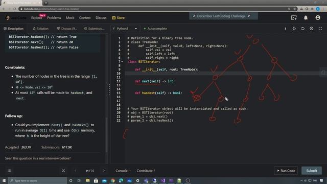 LeetCode 173. Binary Search Tree Iterator смотреть онлайн