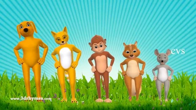 Animal Finger Family - Finger Family Song - 3D Animation Nursery Rhymes & Songs for Children смотреть онлайн