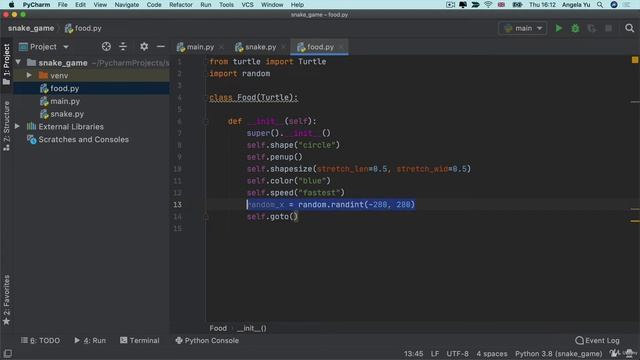 Detect Collisions with Food | 100 Days of Code: The Complete Python Pro Bootcamp for 2022 смотреть онлайн